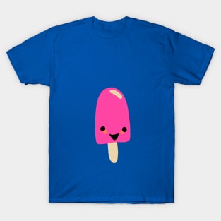 Hot Pink Cherry or Strawberry Cute Kawaii Popsicle Frozen Treat T-Shirt